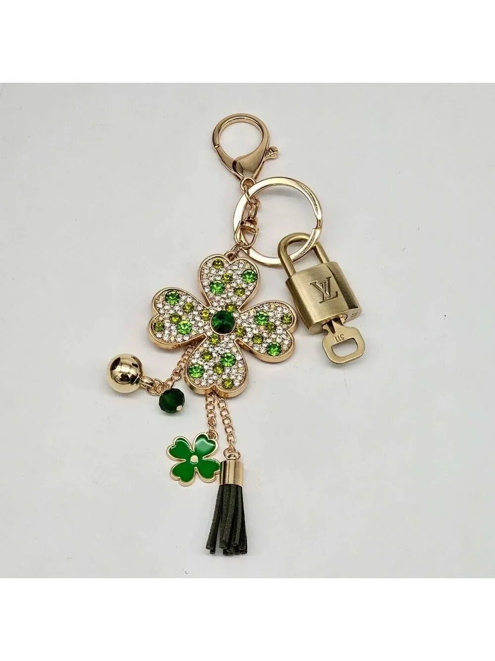 Authentic Louis Vuitton Lock & Key with unbranded Flower Bagcharm 021126